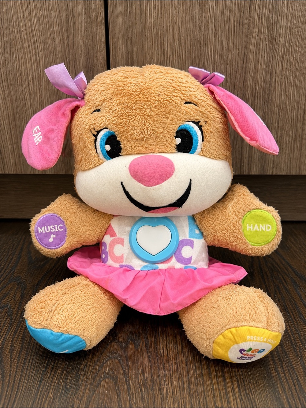 Fischer Price Plush Interactive Puppy Toy - Pink and Blue
